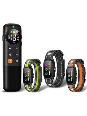 3 Pack Remote Dog Training Collars - Multi-Dog Shock Collar Set, 3 Channels